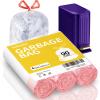 Small Trash-Bags-Bathroom 4 Gallon Drawstring Garbage-Bag - Kitchen Bedroom Car Size Unscented Clear White 90 Count Recycle Plastic Tall Liners for Office Outdoor Garden Waste Basket Can Heihaily view 1