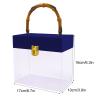Marooma Wedding Favor Candy Boxes, Creative Bag Shaped Wedding Candy Box Gift, Clear Party Favor Candy Box Gift, Party Portable Candy Box Companion Gift Gift Bags for Birthday Bridal Shower(Blue) view 2