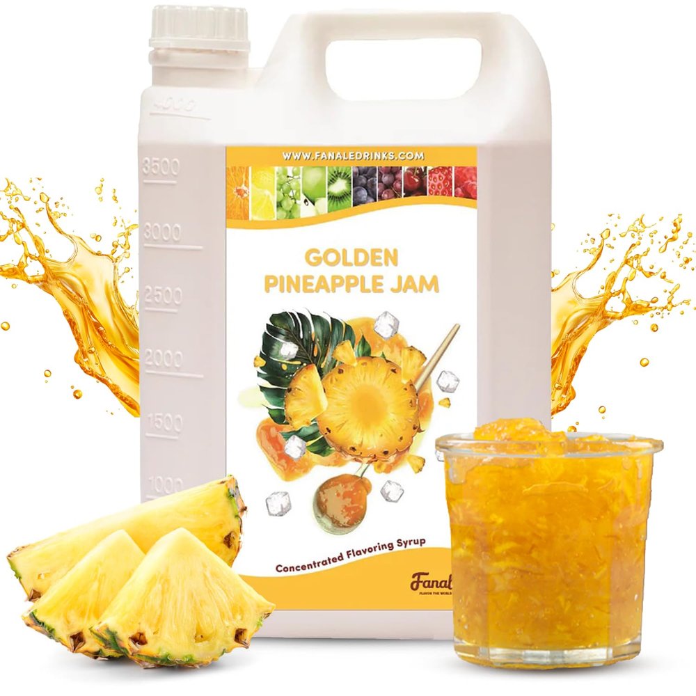 Fanale Premium Flavoring Jam for Bubble Tea | Golden Pineapple Jam | for Boba Tea, Smoothie Paste, Slushes, Desserts | JAM010