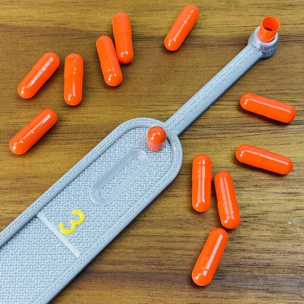 PACnCAP Single Capsule Scoop - Size 3 - A Tool for Weighing and Filling Capsules (Filling Kit for Empty Pill Capsules Filler, Capsules Size # 000 00 0 1 2 3 4 5 (3 Capsule Size), Various