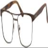 Calabria Esq 1565 Pilot Stainless Steel Blue Light Reading Glasses +4.00 Brown Mens Designer Trendy Metal Readers Eyeglasses view 1