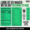 NAKED Pea - 2LB 100% Pea Protein Powder from North American Farms - Unflavored Vegan Pea Protein Isolate - Plant Protein Powder, Easy to Digest - 30 Servings view 4