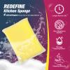 16 Pads Kitchen Sponges All-Purpose Non Scratch Dish SpongeMultipurpose Used for Cleaning Kitchen Pans, Tableware, and Non Stick Cookware MGLDEM view 2