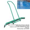 Floor Squeegee, Heavy Duty Curved Squeegee Broom with Rubber Blade & 2 Wheels, Aluminium Floor Scrubber for Garage, Concrete, Deck, Bathroom Tile, Shower Glass, Pool, Garage view 2