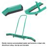 Floor Squeegee, Heavy Duty Curved Squeegee Broom with Rubber Blade & 2 Wheels, Aluminium Floor Scrubber for Garage, Concrete, Deck, Bathroom Tile, Shower Glass, Pool, Garage view 3