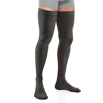 Ames Walker AW 294 Men's Thigh Highs w/Top Band 20-30 mmHg Beige XL