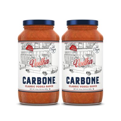 Carbone Classic Vodka Pasta Sauce | World Famous Signature Recipe | Slow-Cooked with 100% Italian Tomatoes | Vegetarian, Gluten Free, Low Carb, Keto Pasta Sauce, 24 Fl Oz (Pack of 2)