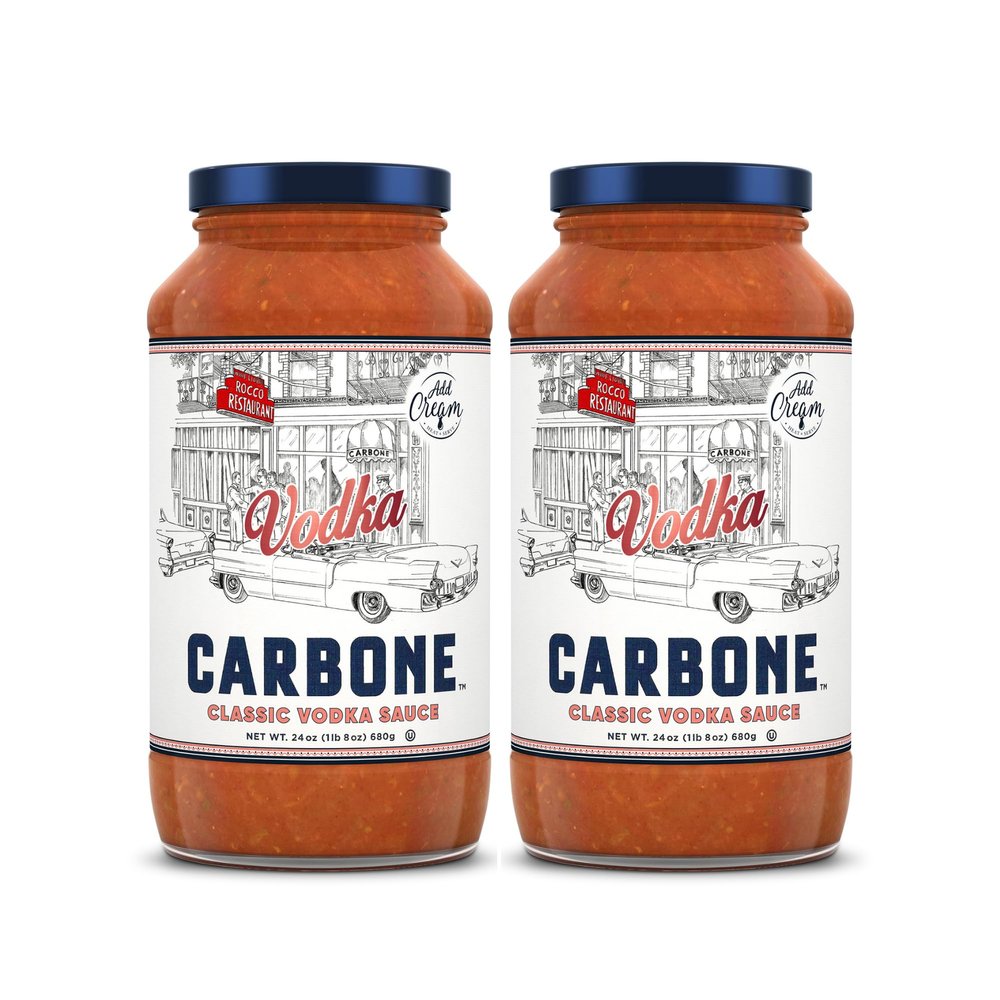 Carbone Classic Vodka Pasta Sauce | World Famous Signature Recipe | Slow-Cooked with 100% Italian Tomatoes | Vegetarian, Gluten Free, Low Carb, Keto Pasta Sauce, 24 Fl Oz (Pack of 2)