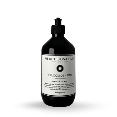 Murchison-Hume Dishwashing Soap, 16 fl oz - Original Fig Mild Dish Soap, Non-Toxic, Cuts Grease, Gentle on Hands, Biodegradable, Sulfate-Free, Sustainable, Counter Worthy Design