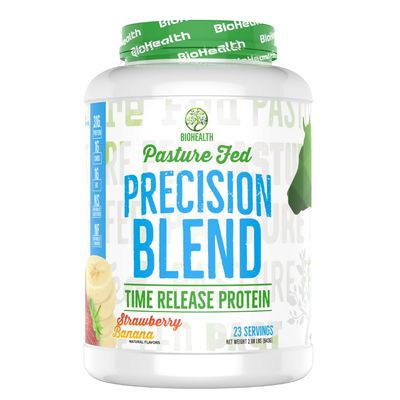BioHealth Nutrition Precision Blend Strawberry Banana | Time Released Whey Protein Blend | Muscle Building | Recovery | Meal Replacement | 2lb