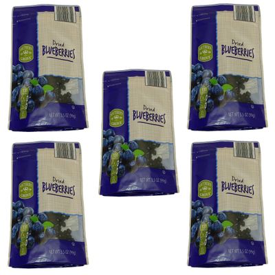 5x 3.5 Ounce Bags Dried Blueberries Resealable Plastic Pouch 17.5 OZ Blueberry 1lb +. Dried Fruit Lot 5 Pack. JL Missouri Parts & Misc.