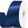 Quhora 1-1/2" x 50 Yards Satin Ribbon - Navy Blue Silk Ribbon with Spool - Ideal for Gift Wrapping, Floral Bouquets, Crafts, Wedding Party Decorations, Christmas and Sewing Projects view 1