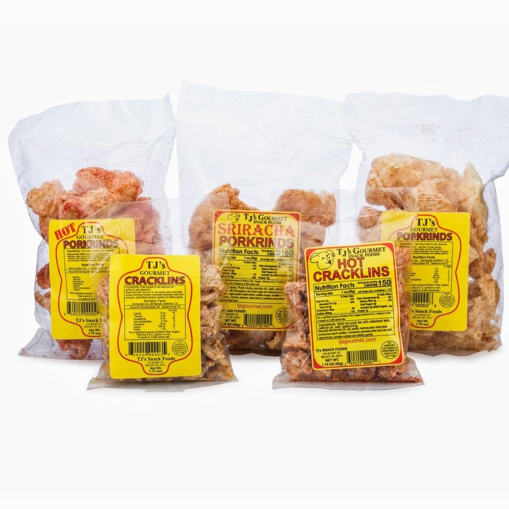 Generic TJ'S Snack Foods PORK RINDS AND CRACKLINS Sample Pack