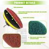 EPLZON 4 Inch Scrub Drill Brush Power Scouring Pads Household Cleaning Set for Kitchen Bathroom 4 Red Pads 4 Green Pads 1 Drill Attachment and 1 Universal Shaft view 3