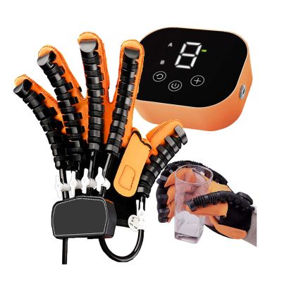 ASHLGQB Rehabilitation Health Machine for Finger, Rehabilitation Robot Gloves for Stroke Hemip, Hand Function Rehabilitation Robotic Gloves, USB Rechargeable