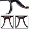 1mm Ultra-Thin / 19mm Long Length - Anti-Slip Adhesive Contoured Silicone Eyeglass Nose Pads with Super Sticky Backing for Glasses, Sunglasses, and Eye Wear - 20 Pair (10 Clear, 10 Black) view 3