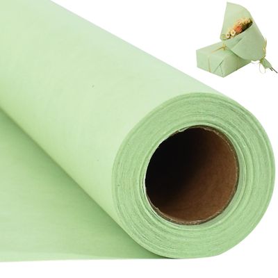 BEISHIDA Sage Green Gift Wrapping Paper Roll, 15in X 32ft Kraft Bulletin Board Paper Gift Wrap for Christmas Mother's Day Valentine's Day Graduation, Flower Wrap