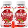 GrnLife Berberine Gummies with Ceylon Cinnamon 1500mg High Potency Berberine HCL Supplement for Immune and Metabolism Support, Sugar Free, Strawberry Flavor - 120 Count view 1