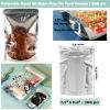 300-Pack Reclosable Large Mylar Bags for Food Storage 7.9" x 11.8" Stand Up Pouch Bags Bulk Resealable Smell Proof Aluminum Silver Foil Bags with Clear Window Kitchen Storage Edible Packaging view 3