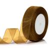 Brown Ribbon for Gift Wrapping - 1 Inch, 50 Yards; Ideal for Crafts, Flower Bouquets, and Holidays view 1