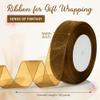 Brown Ribbon for Gift Wrapping - 1 Inch, 50 Yards; Ideal for Crafts, Flower Bouquets, and Holidays view 2