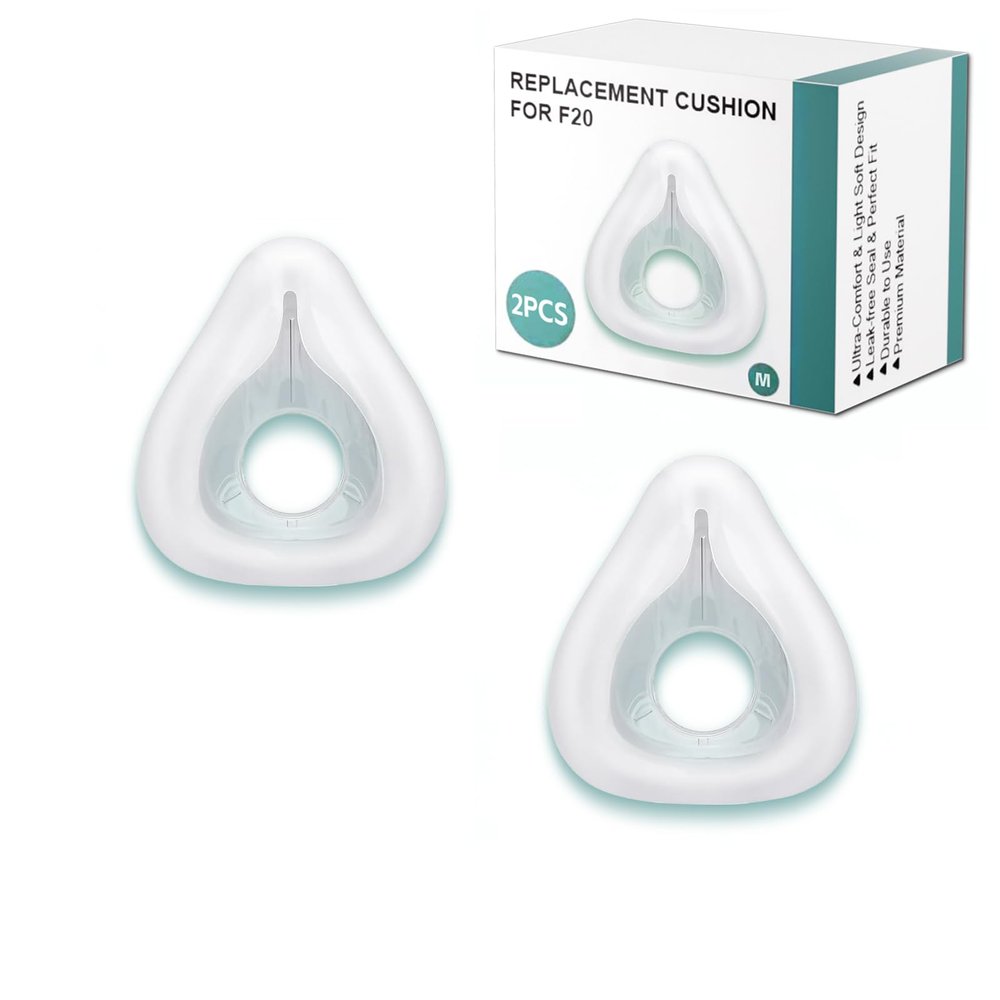 2 Packs Replacement Cushion for AirFit F20 Medium, Full Face CPAP Mask Cushion for ResMed AirFit F20 (Medium)