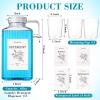 Potchen 3 Pcs 68 oz Laundry Detergent Dispenser Fabric Softener Dispenser with Labels Measuring Cups Soap Bleach Container Liquid Detergent Containers for Laundry Room Organization Storage view 2