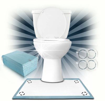 50 ToidyMat Disposables - The Toilet Mat Re-Invented  Absorbent Contour Incontinence Pads for Bathrooms - Four ToidyGrips. A Care-Givers Blessing - Toss it Down Tonight, Toss it Out Tomorrow!