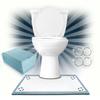 50 ToidyMat Disposables - The Toilet Mat Re-Invented  Absorbent Contour Incontinence Pads for Bathrooms - Four ToidyGrips. A Care-Givers Blessing - Toss it Down Tonight, Toss it Out Tomorrow! view 1