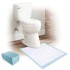50 ToidyMat Disposables - The Toilet Mat Re-Invented  Absorbent Contour Incontinence Pads for Bathrooms - Four ToidyGrips. A Care-Givers Blessing - Toss it Down Tonight, Toss it Out Tomorrow! view 2