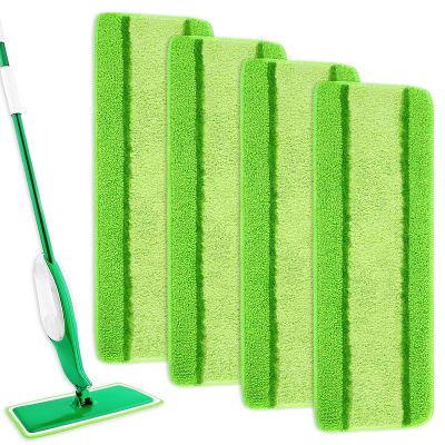 4 Pack Spray Mop Pads Refills Compatible with Libman Freedom Spray Mop, Reusable Microfiber Spray Mop Head Replacement, 16 in Spray Mops for Floor Cleaning (ONLY Pads)