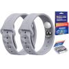 MEIYYJ Morning Sickness Relief Wristbands Motion Sickness Bands for Adults Sea Sickness Wristbands for Cruise Travel Nausea Relief of Headaches, Insomnia, Anxiety and Queasinesss-Gray view 1