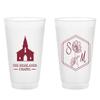 20pcs Custom Wedding Frosted Cups Favors, Personalized Custom Wedding Plastic Cups, Drinking Cup for Bridal Shower Anniversary Engagement Birthday view 1