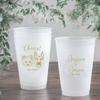 20pcs Custom Pet Portrait Wedding Frosted Cups, Personalized Pet Illustration Beverage Cups, Custom Wedding Cup, Drinking Cup for Bridal Shower Anniversary Engagement Birthday view 1