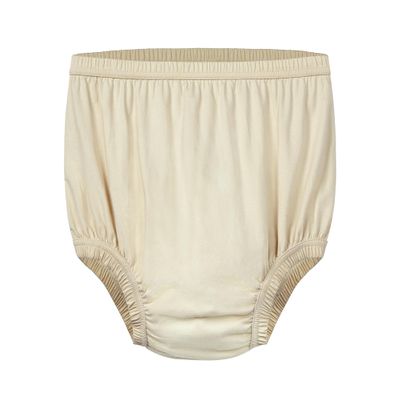 Adult Diaper Cover Silent Waterproof Plastic Rubber Pants for Incontinence Leak Protection with Light Absorbent Layer (Beige, XXX-Large)