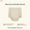 Adult Diaper Cover Silent Waterproof Plastic Rubber Pants for Incontinence Leak Protection with Light Absorbent Layer (Beige, XXX-Large) view 2
