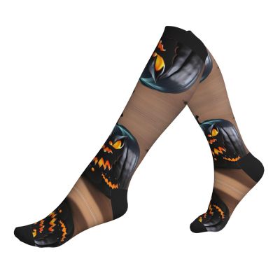 DRTGEDS Halloween Bat Pumpkin Compression Socks For Women&Men 20-30mmhg Best For Circulation,Pregnancy,Nurse,Running,Travel
