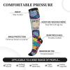 DRTGEDS Left And Right Brain Advantage Compression Socks For Women&Men 20-30mmhg Best For Circulation,Pregnancy,Nurse,Running,Travel view 4