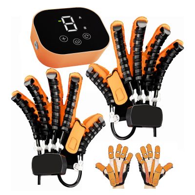 ASHLGQB Hand Rehabilitation Robot Gloves, Stroke Recovery Equipment, Adjustable Strength, Rechargeable Right Hand Left Hand Finger Rehab Trainer, for Patients Hand Dysfunction
