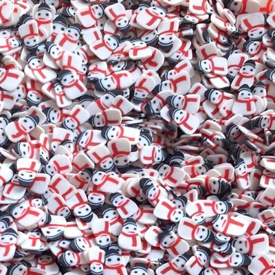 10gram Snowmen Polymer Clay Slices 7mm, Christmas Snowmen Polymer Clay Sprinkle, Snowmen Sprinkles, Nail Art Faux Craft, DIY Crafts