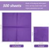 300 Count Purple Beverage Napkins,2-Ply Purple Cocktail Napkins,Disposable Purple Party Napkins for Dinner Wedding Birthday Party Graduation view 2