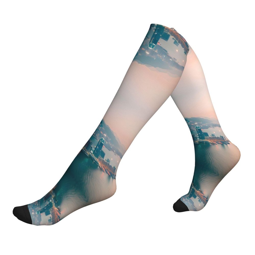 DRTGEDS Hong Kong Compression Socks For Women&Men 20-30mmhg Best For Circulation,Pregnancy,Nurse,Running,Travel