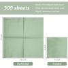300 Count Sage Green Beverage Napkins,2-Ply Green Cocktail Napkins,Disposable Sage Green Party Napkins for Dinner Wedding Birthday Party view 2