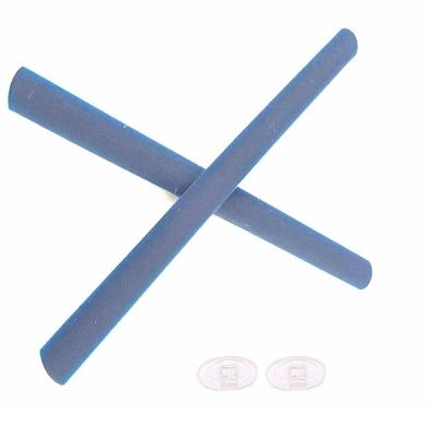 Caulo Replacement Kit of Temple Ear Socks n Nose Pads Compatible w Oakley Metal Plate OX5038 OX5051 Carbon Plate OX5079 Glass Eyeglass Frames (Dark Blue w Clear Nose Pads - 1 Set)
