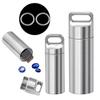 1Pcs 304 Stainless Steel Waterproof Mini Sealed Can Pill Portable Container Sealed Can Small Tool Parts Storage Bottle view 3