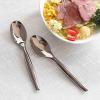 10 Silver Disposable Heavy Duty Plastic Serving Spoons Party Events Reception Catering Tableware Decorations Supplies view 3