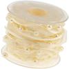 AthuaH Ribbon for Gift Wrapping, Organza Ribbon, Beaded Ribbon, Satin Ribbon, Trim for Wedding, DIY, Crafts, 20 mm, 10 m, Polyester, Cream, One Size view 1