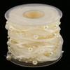 AthuaH Ribbon for Gift Wrapping, Organza Ribbon, Beaded Ribbon, Satin Ribbon, Trim for Wedding, DIY, Crafts, 20 mm, 10 m, Polyester, Cream, One Size view 3