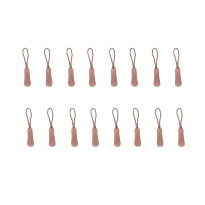 ZHUAYSEJXA Zipper Pull Puller End Fit Rope Tag Fixer Zip Cord Clip Slider Buckle Travel Bag Suitcase Clothes Tent Backpack Tab Replacement (Color : Brown)