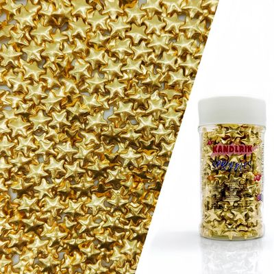 10mm Super Gold Stars Sprinkles Edible Stars Cake Decorating Stars Cake Decorations Cupcake Toppers Cookie Decorating Perfect for Cakes,Cupcakes,Desserts Toppings 3OZ
